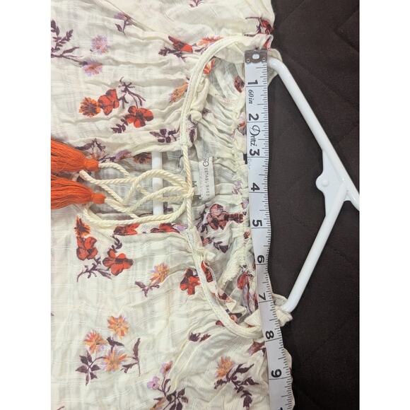 Flirty cream mini dress w/ autumnal color.scheme by Cato. size Medium - Picture 7 of 9